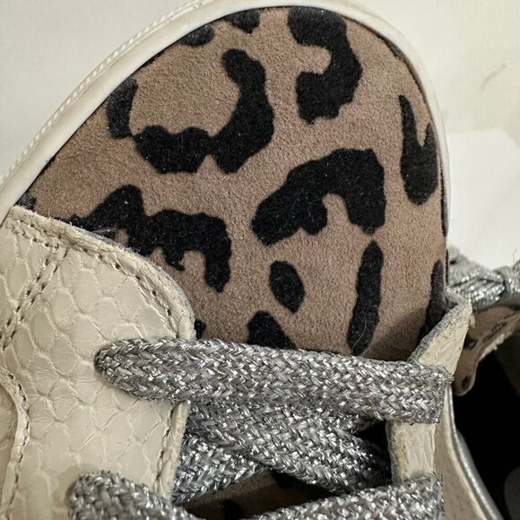 P448 Thea Python Roccia White Leather Platform Sneakers 38 - Picture 11 of 12